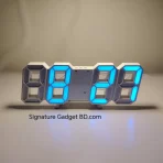3D LED Digital Wall Clock Blue Light -- signaturegadgetbd.com