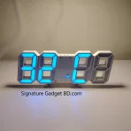 3D LED Digital Wall Clock Blue Light -- signaturegadgetbd.com