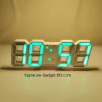 3D LED Digital Wall Clock Green Light - signaturegadgetbd.com