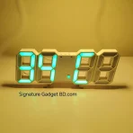3D LED Digital Wall Clock Green Light - signaturegadgetbd.com