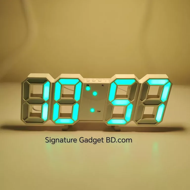 3D LED Digital Wall Clock Green Light - signaturegadgetbd.com