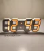 3D LED Digital Wall Clock Orange Light signaturegadgetbd_com
