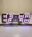 3D LED Digital Wall Clock Pink Light - signaturegadgetbd_com