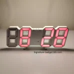 3D LED Digital Wall Clock Red Light -- signaturegadgetbd.com