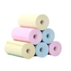 57×25mm Thermal Printing Paper Roll – Multi-Purpose, Long-Lasting (White Pink Blue Yellow Self-Adhesive) signaturegadgetbd.com